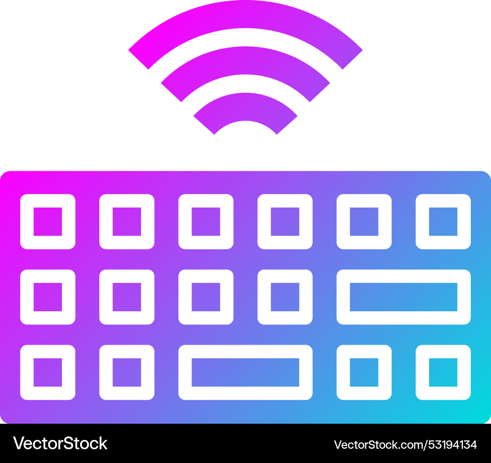 Wireless keyboard icon design Vector Image