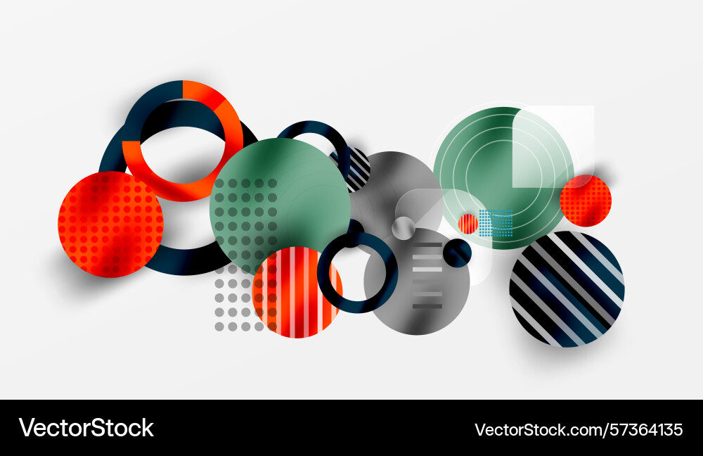 Abstract geometric shapes overlap creating Vector Image