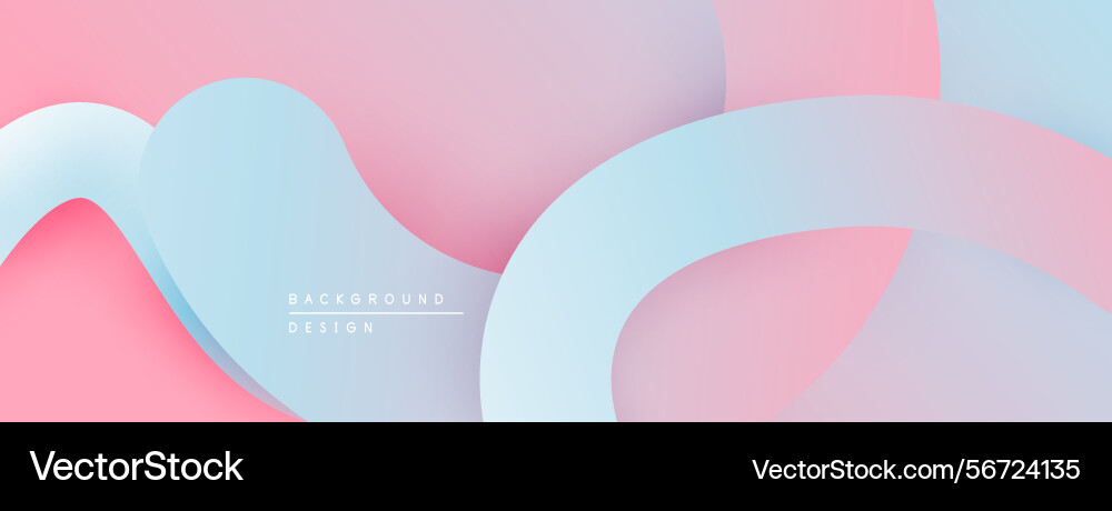 Abstract pastel waves overlap creating soft Vector Image