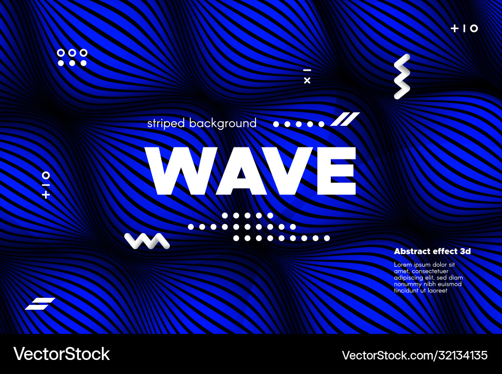Abstract wavy lines with 3d effect Abstract wavy lines with 3d effect vector image