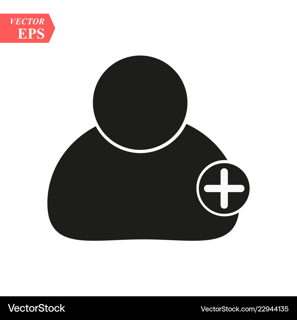 Add user icon vector image