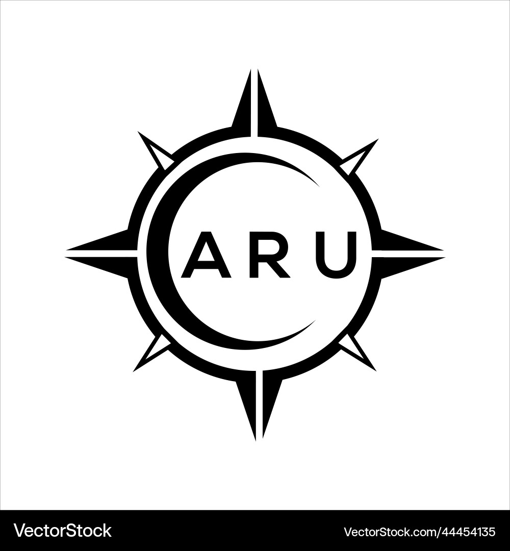 Aru abstract monogram shield logo design on white – Royalty-Free