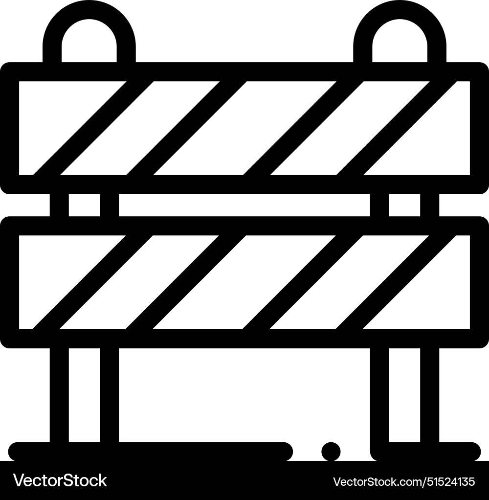 Barrier icon thin linear style design isolated Barrier icon thin linear style design isolated vector image