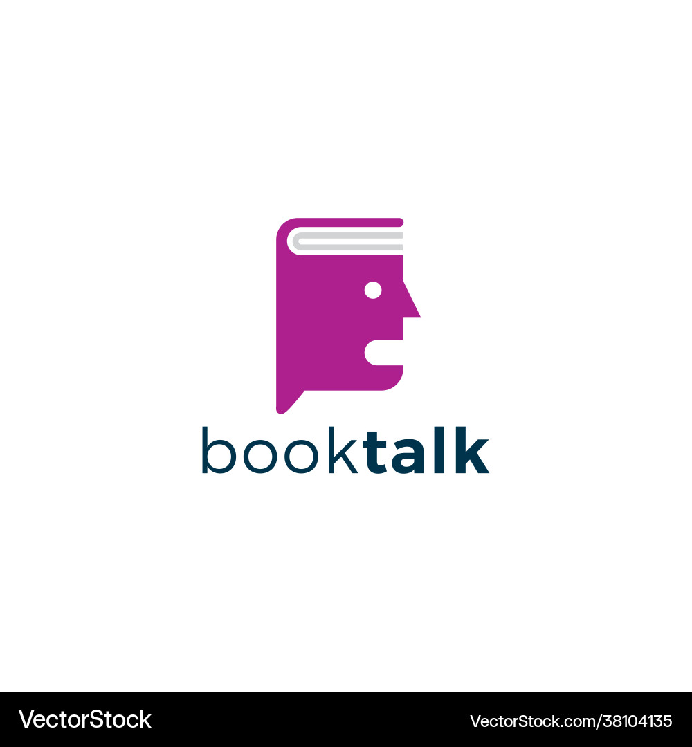 Buch Talk Logo Bildungs-Ikone Buch Talk Logo Bildungs-Ikone vektorbild