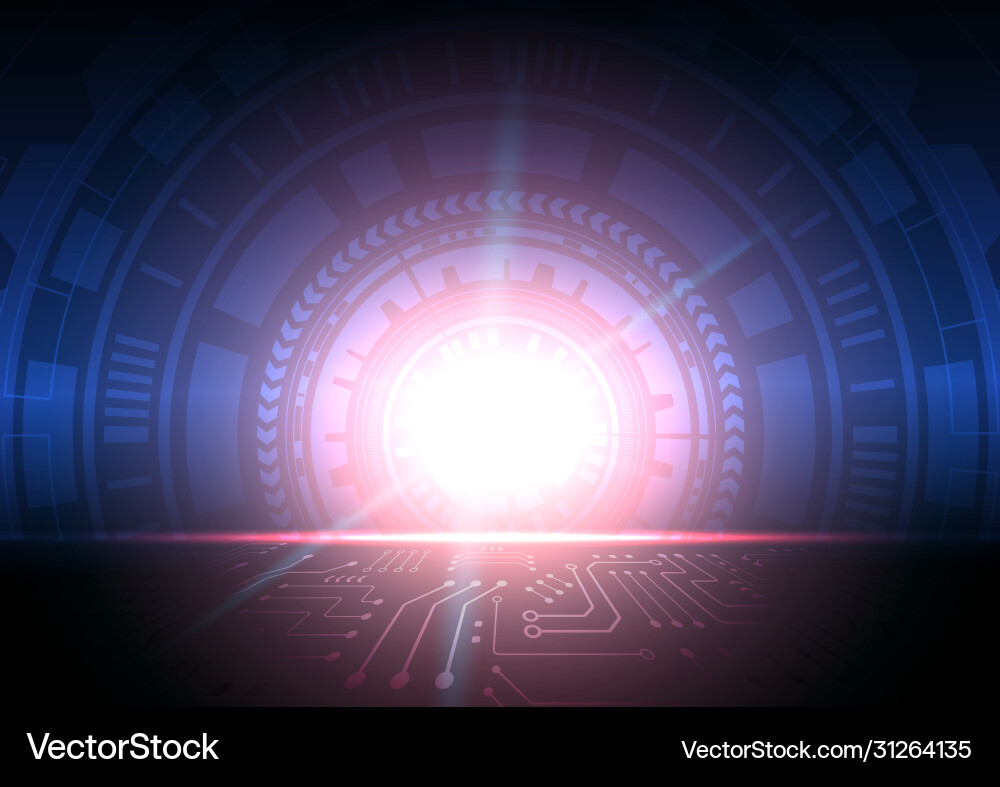 Circuit technology background with hi-tech Circuit technology background with hi-tech vector image