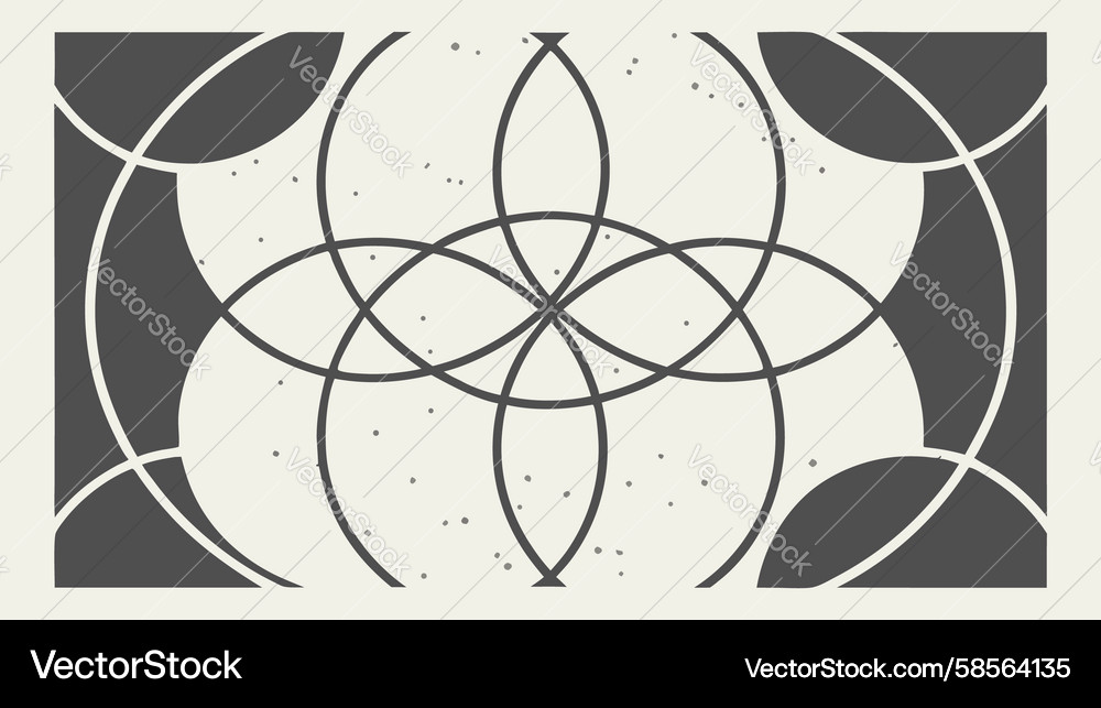 Complex Circular Grid Pattern Vector Image