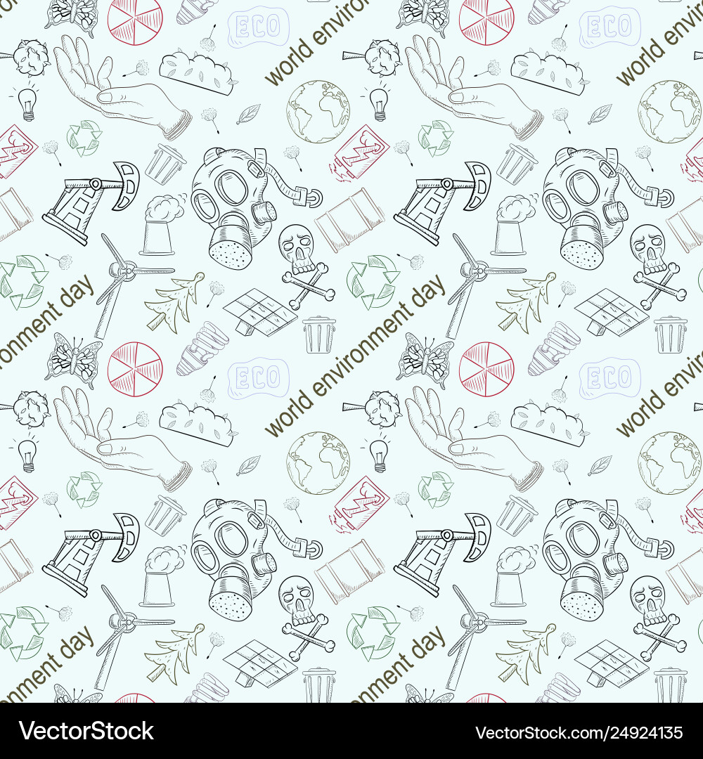 Contour seamless pattern design various Vector Image