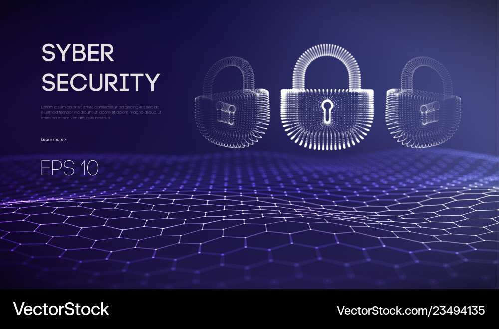 Cyber Security Network Background vector image