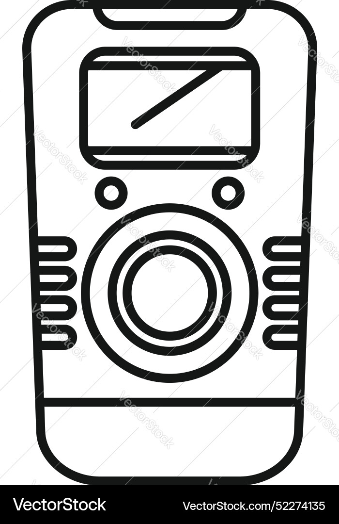 Digital voice recorder showing recording process Digital voice recorder showing recording process Vector Image