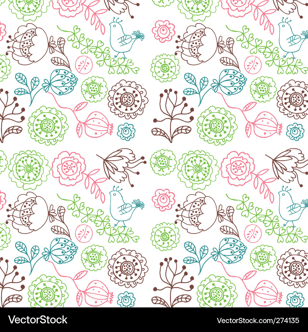 Floral seamless pattern Vector Image