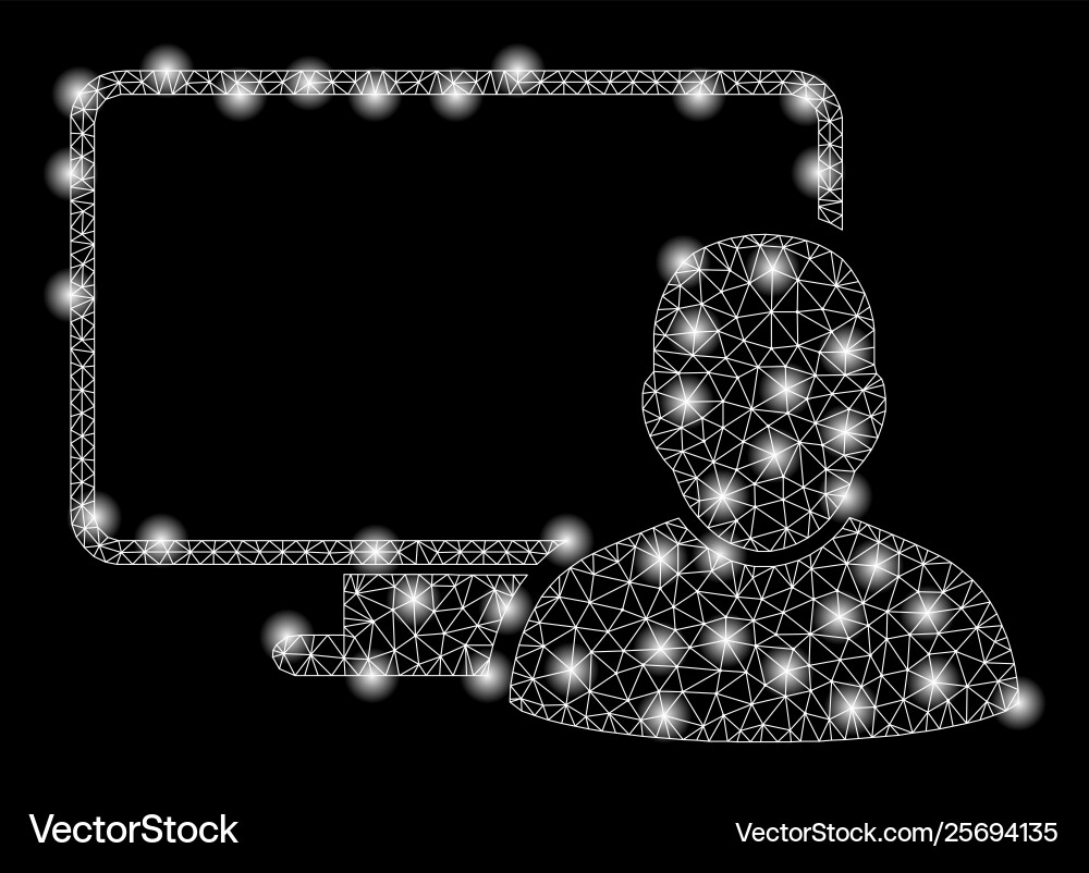 Golden square pattern computer user Golden square pattern computer user vector image
