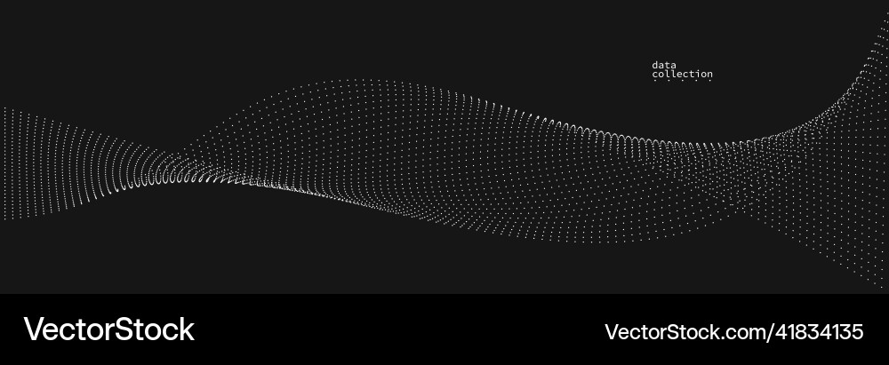 Grey dots in motion abstract background over Vector Image