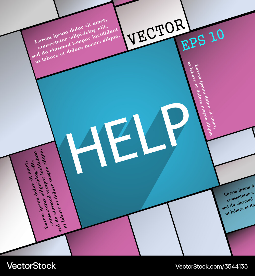 Help point icon symbol flat modern web design Vector Image