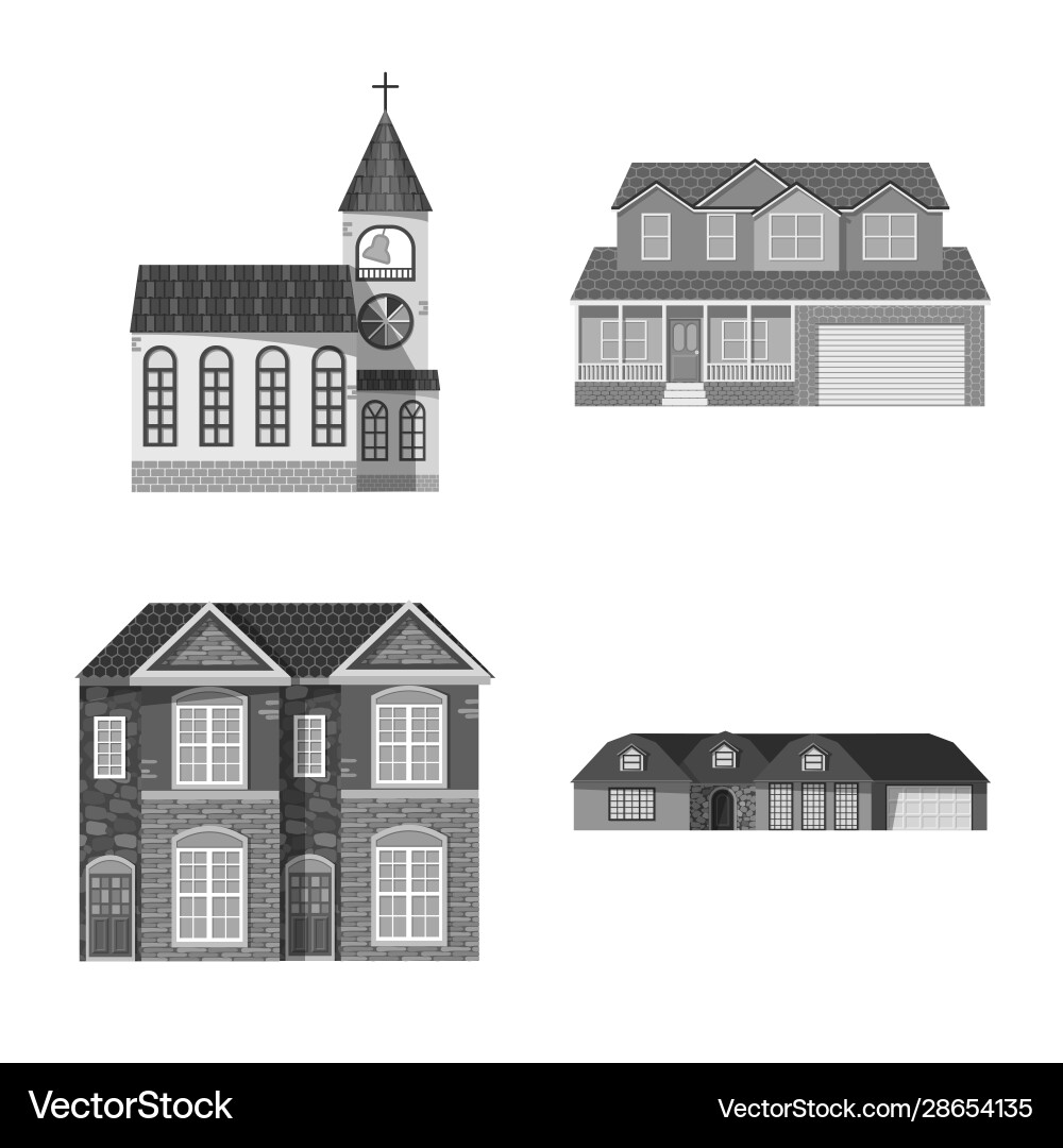 Isolated object building and front logo Vector Image