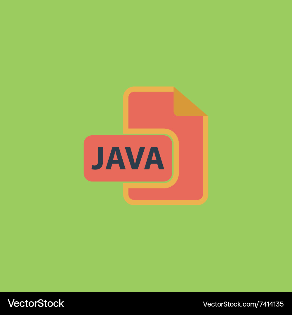 Java development file format flat icon Vector Image