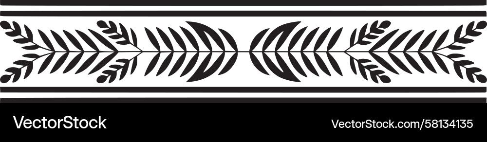 Leaf Border Pattern Vector Image