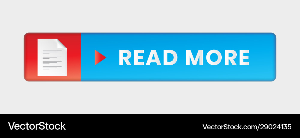 Modern read more button icon Vector Image