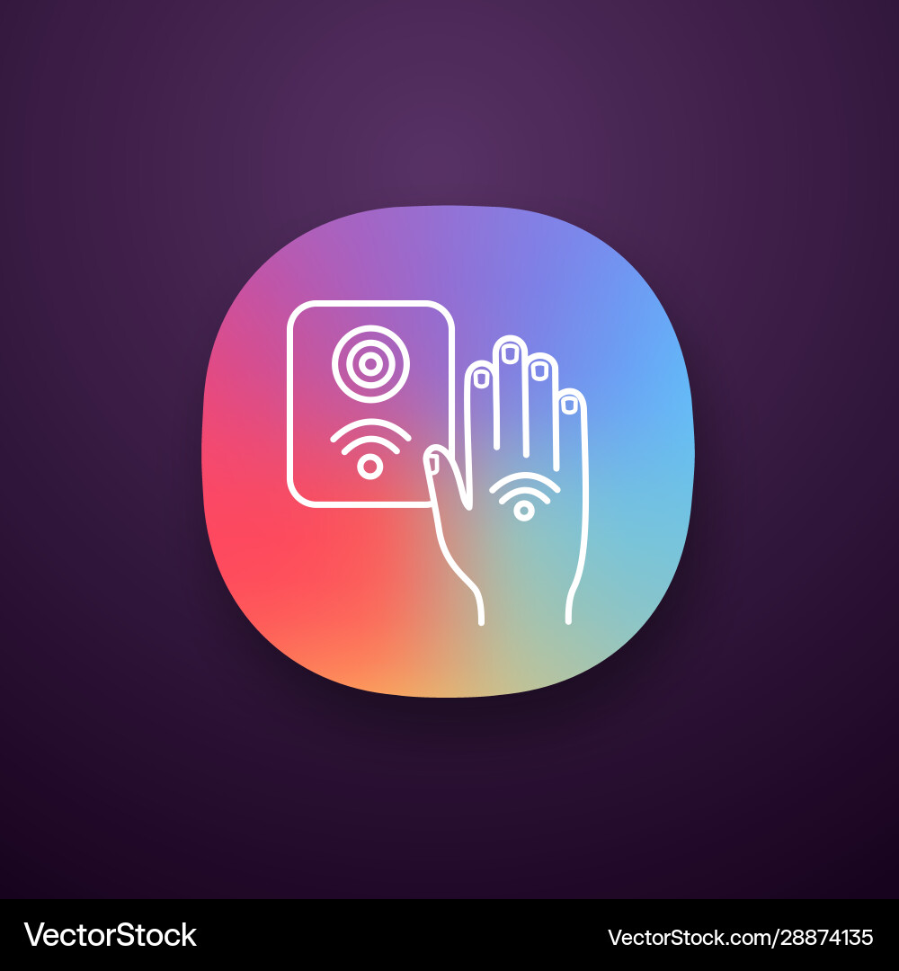 Nfc reader app icon Nfc reader app icon vector image