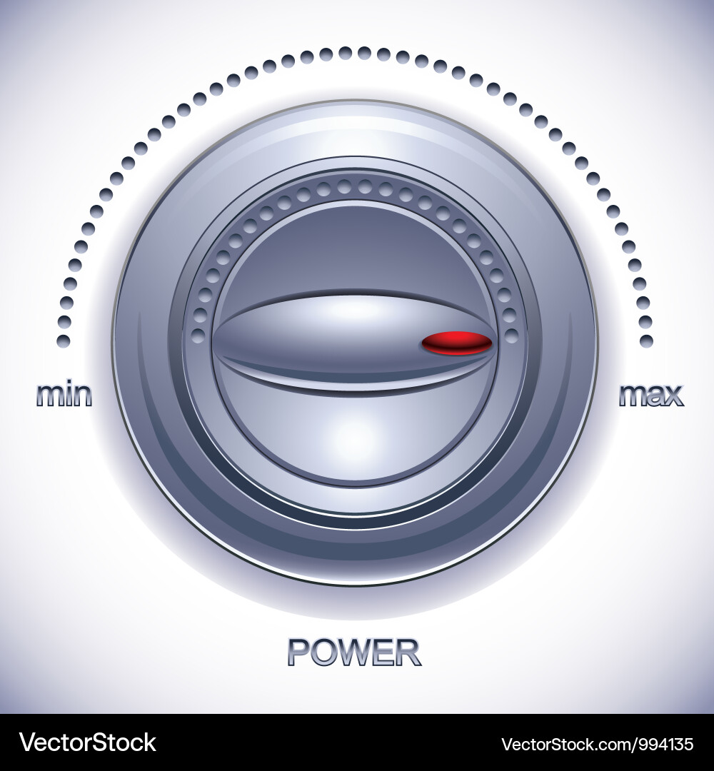 Power Control Knob Vektorbild