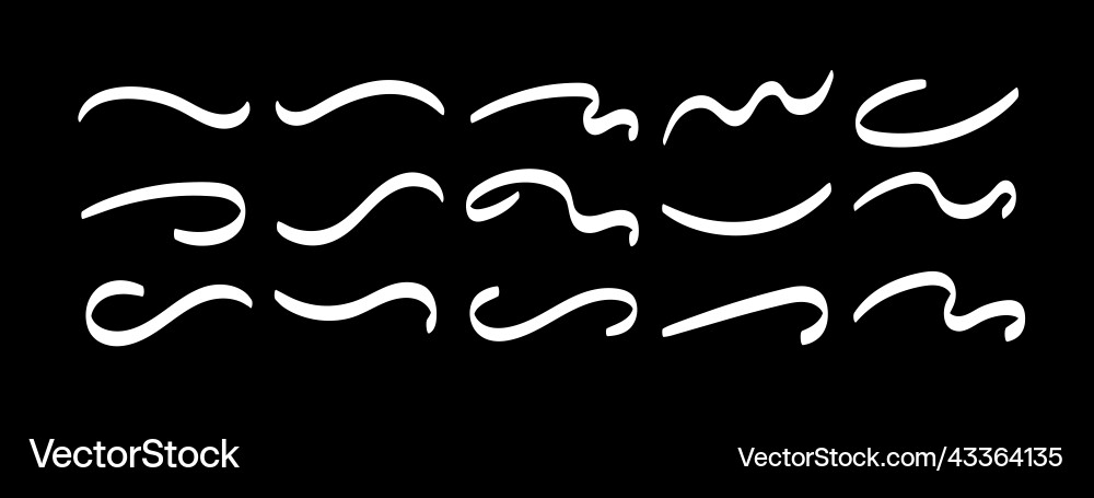 Swoosh underline swish swoop line set Swoosh underline swish swoop line set vector image