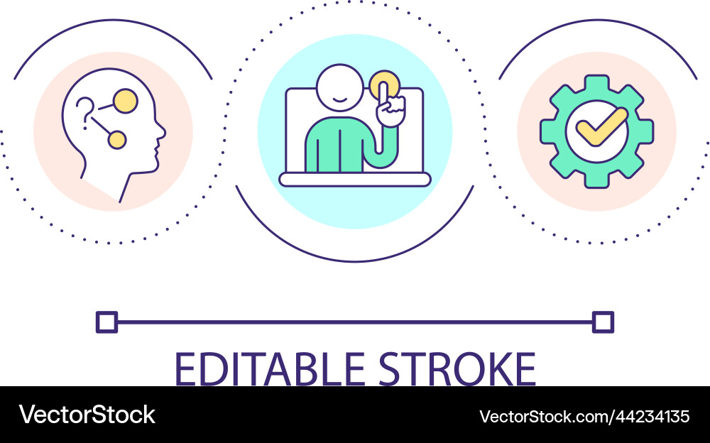 Usability friendly interface loop concept icon Usability friendly interface loop concept icon vector image