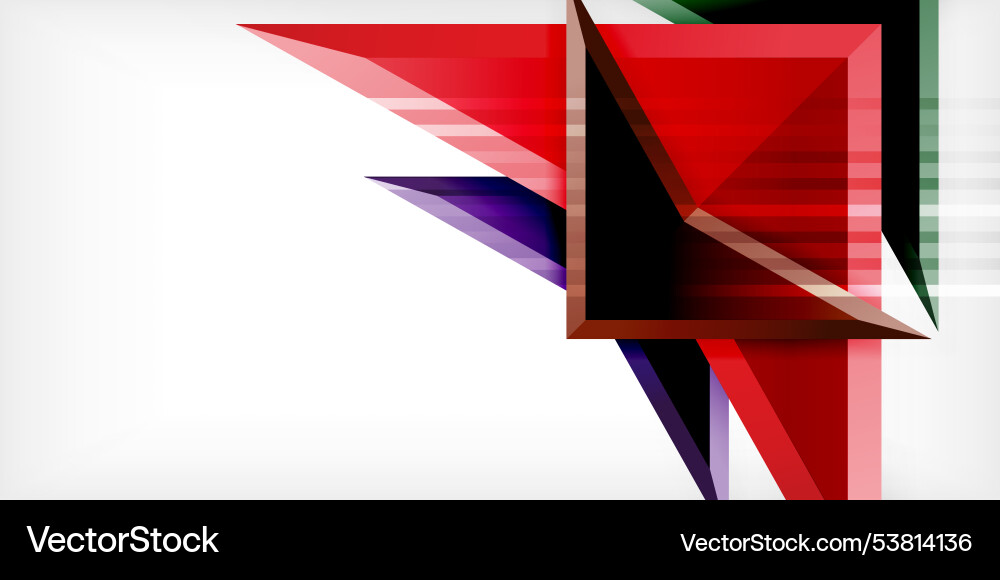 Abstract background color triangles and arrows Vector Image