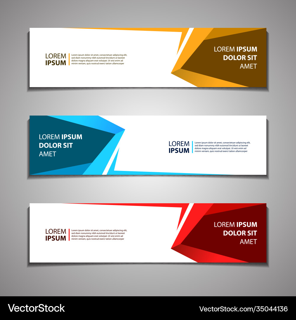 Abstract Header & Footer Template Vector Image