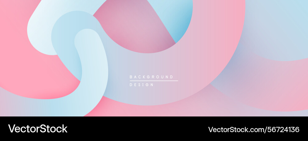 Abstract pastel shapes overlap creating soft Vector Image