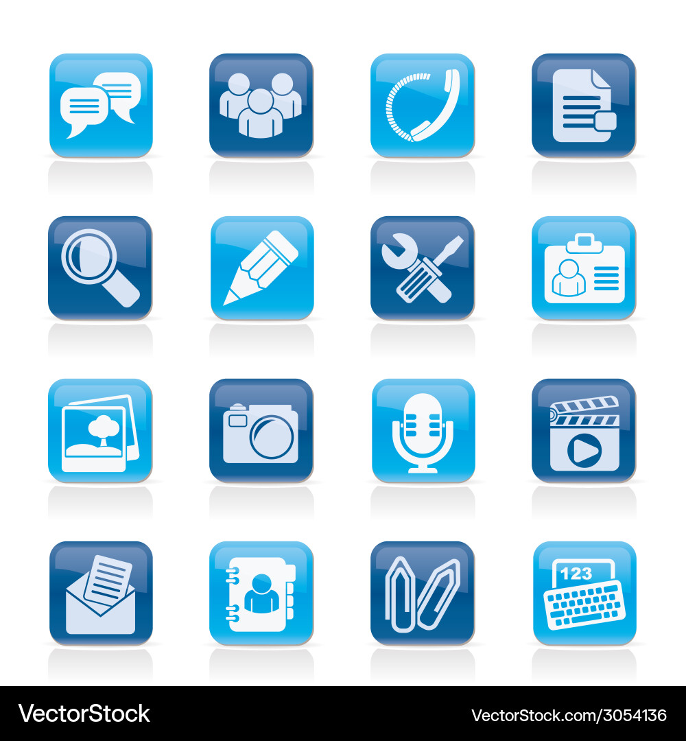 Chat application and communication icons Vector Image