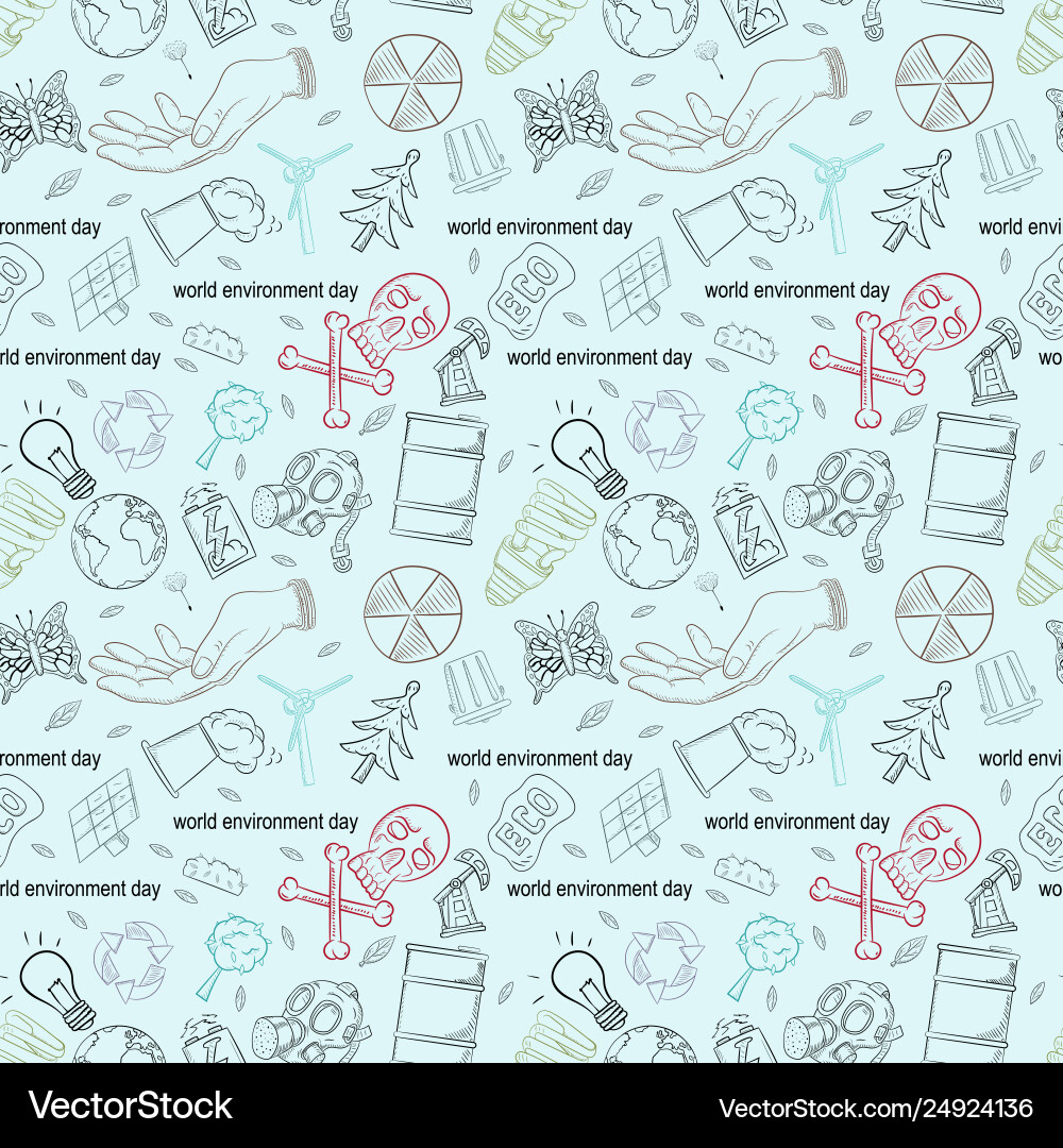 Contour seamless pattern design various vector image