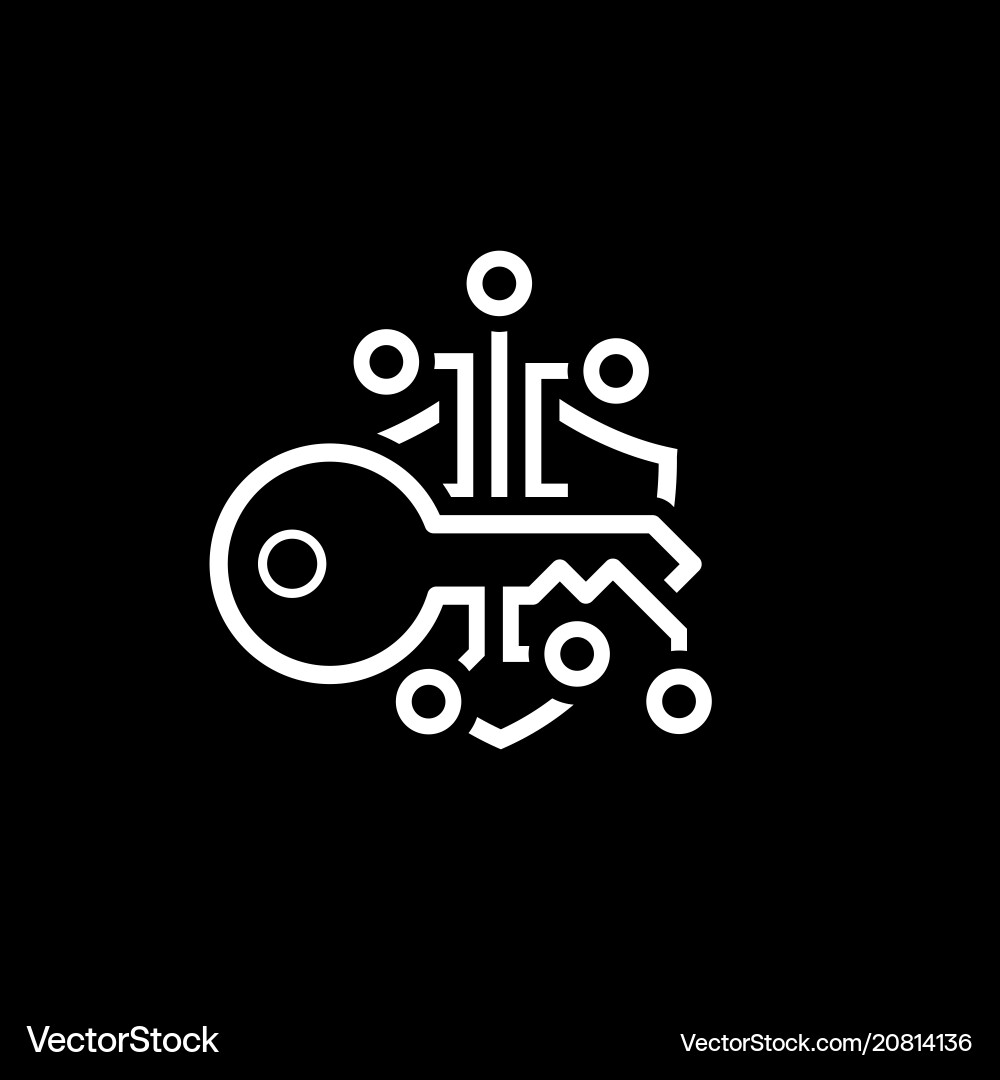 Crypto key management icon – Royalty-Free Vector | VectorStock