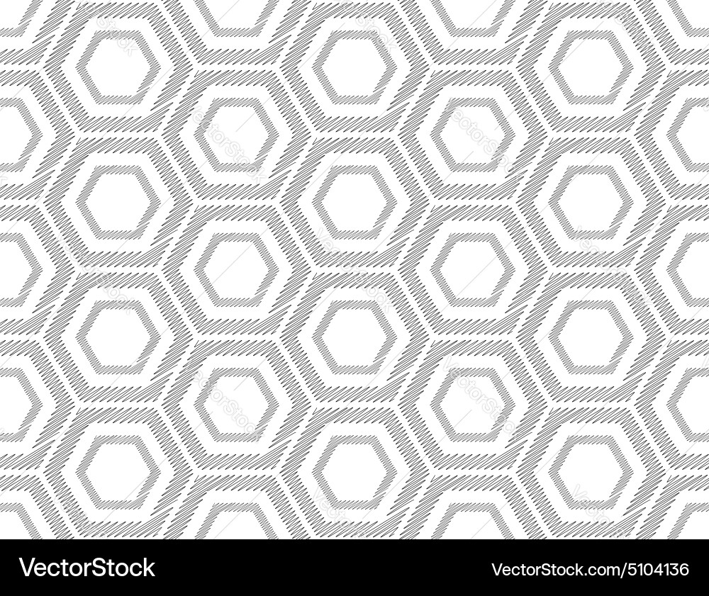 Design seamless monochrome hexagon pattern Vector Image