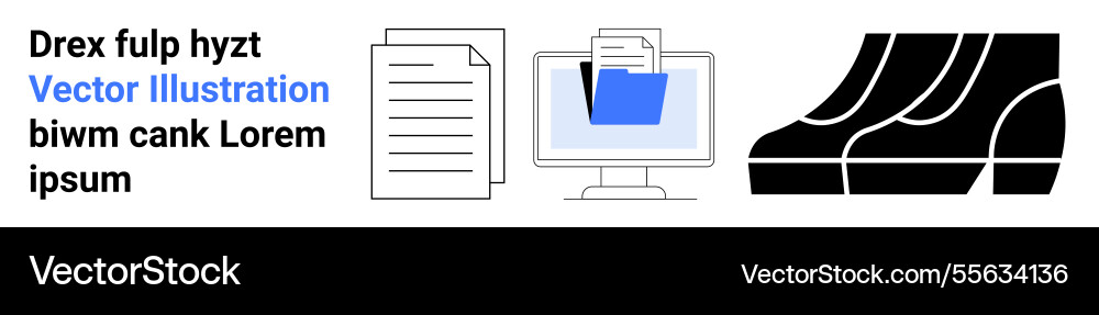Digital document management with file sharing Digital document management with file sharing vector image