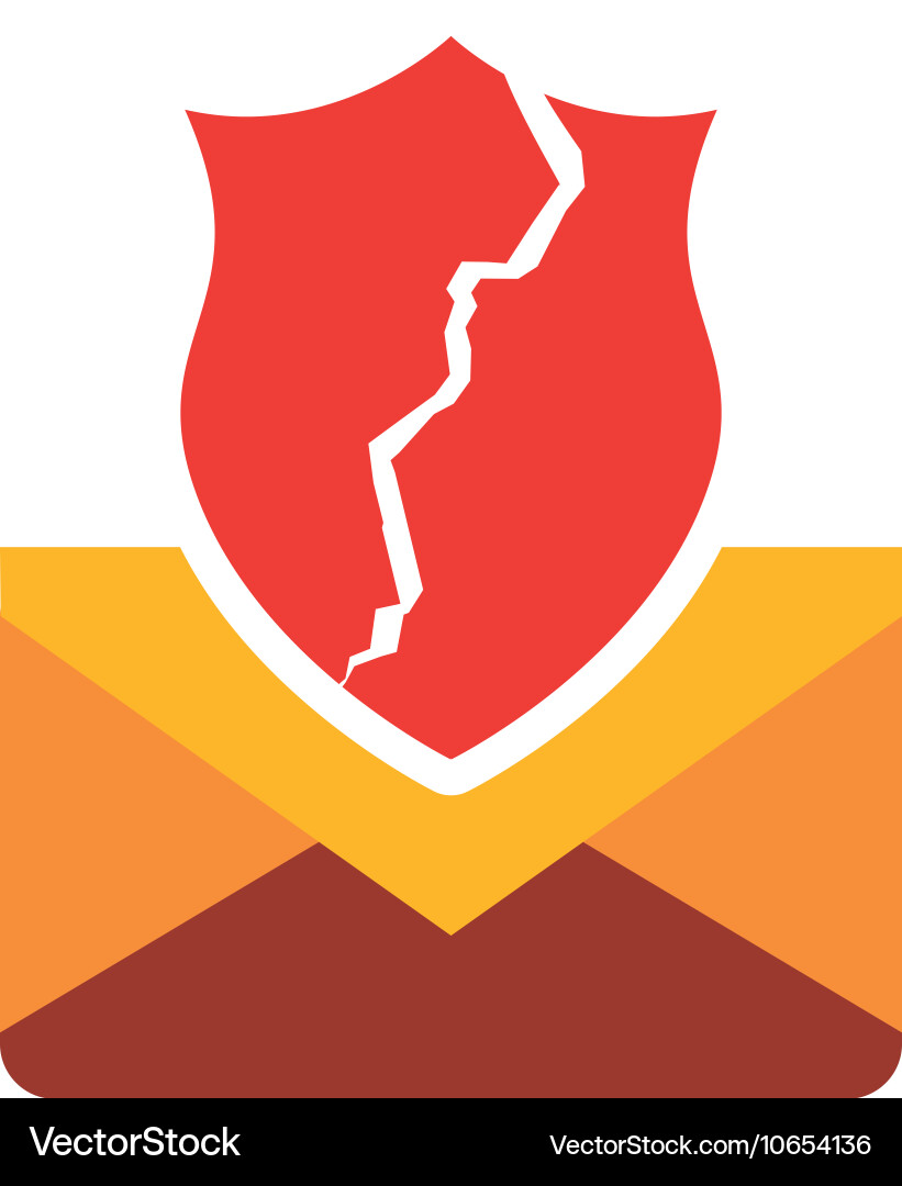 Envelope message with security icon design vector image