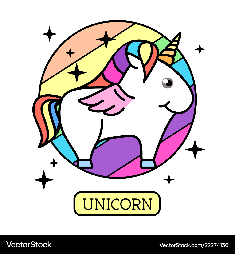 Fantasy Tier Pferde Einhorn Fantasy Tier Pferde Einhorn vektorbild