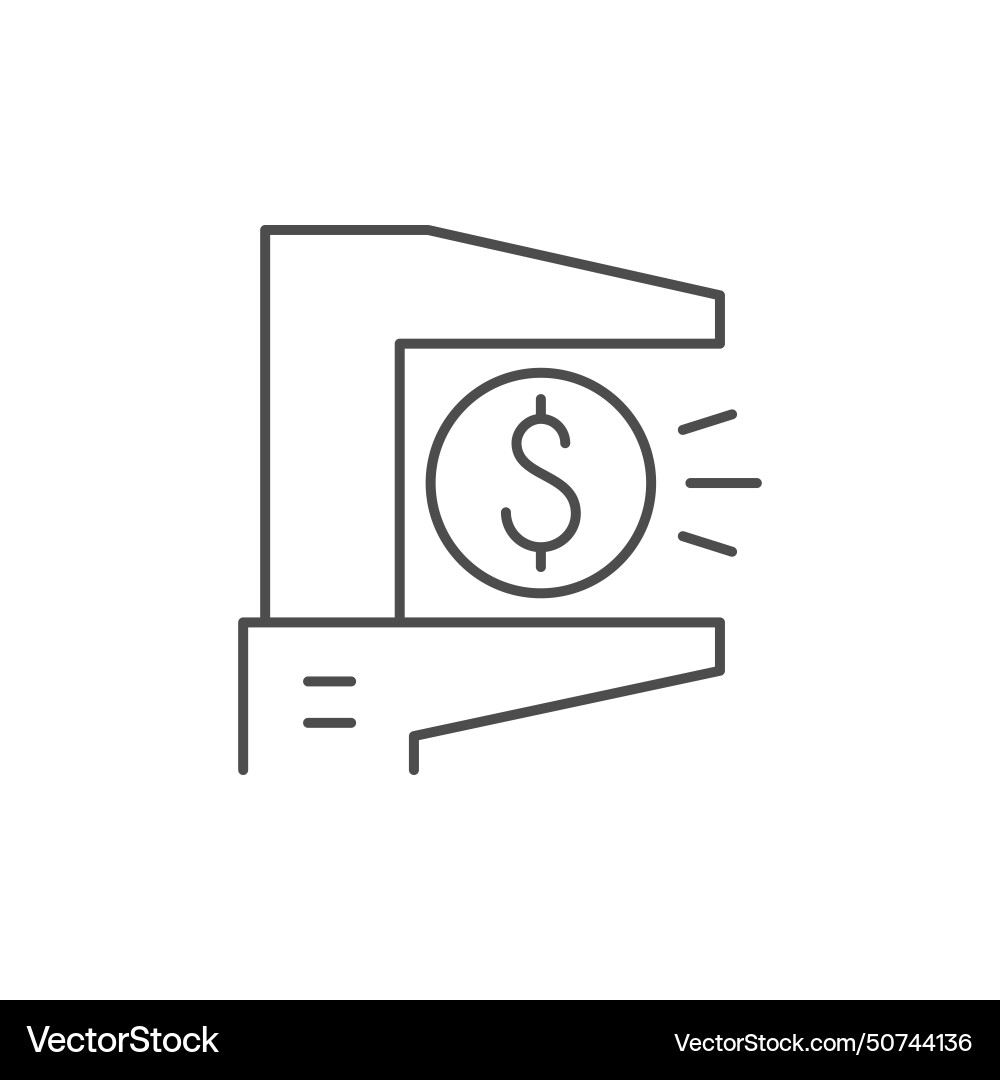 Financial assessment line outline icon Financial assessment line outline icon vector image