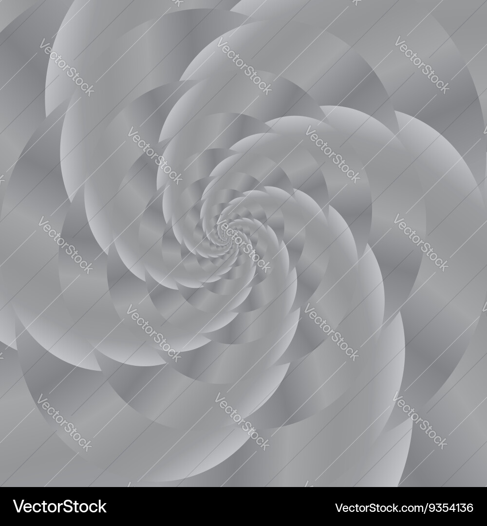 Grey spiral background fractal pattern Vector Image