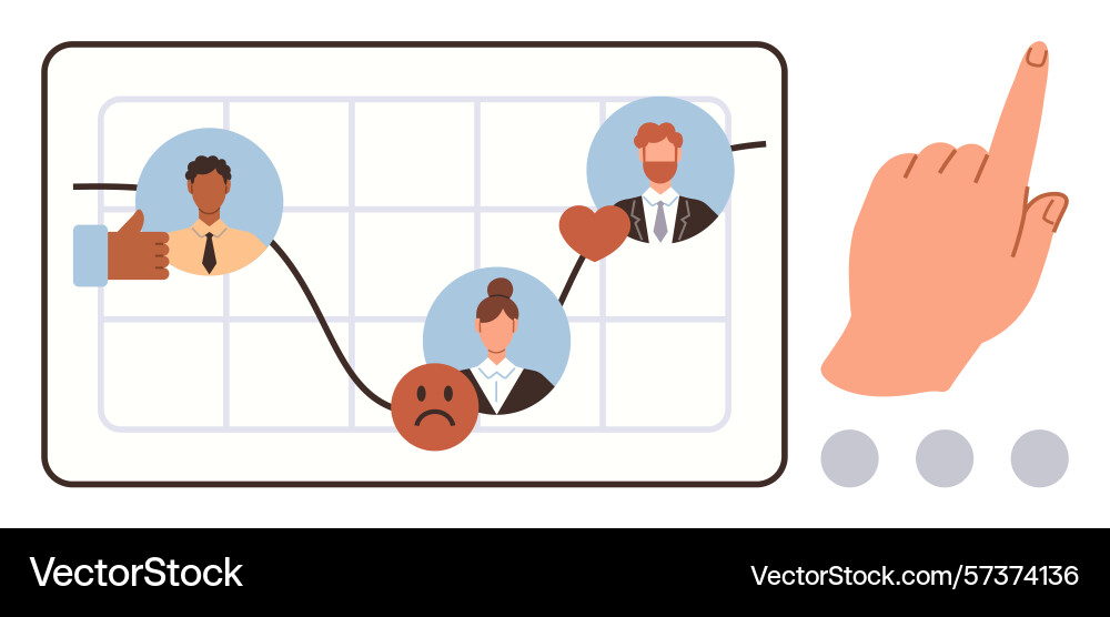 Interactive data visualization with emotional Interactive data visualization with emotional vector image