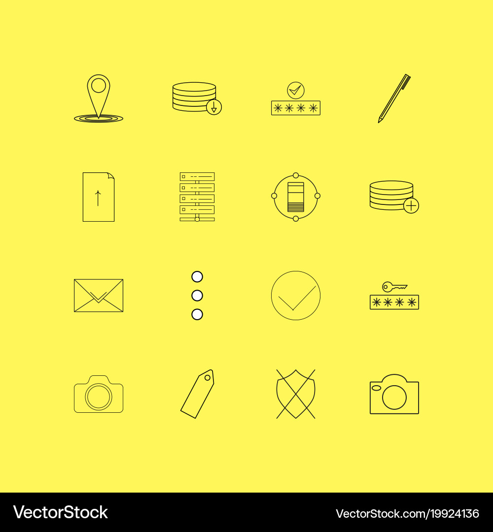 Internet of things linear icon set simple outline Vector Image