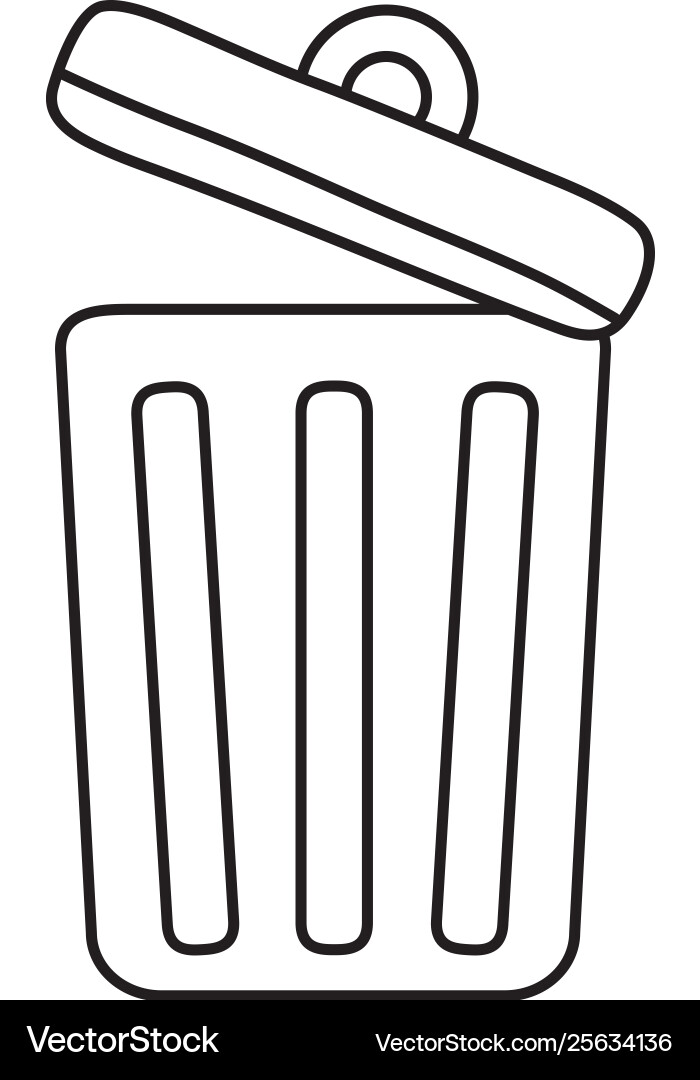 Isolated trash with top design Vector Image