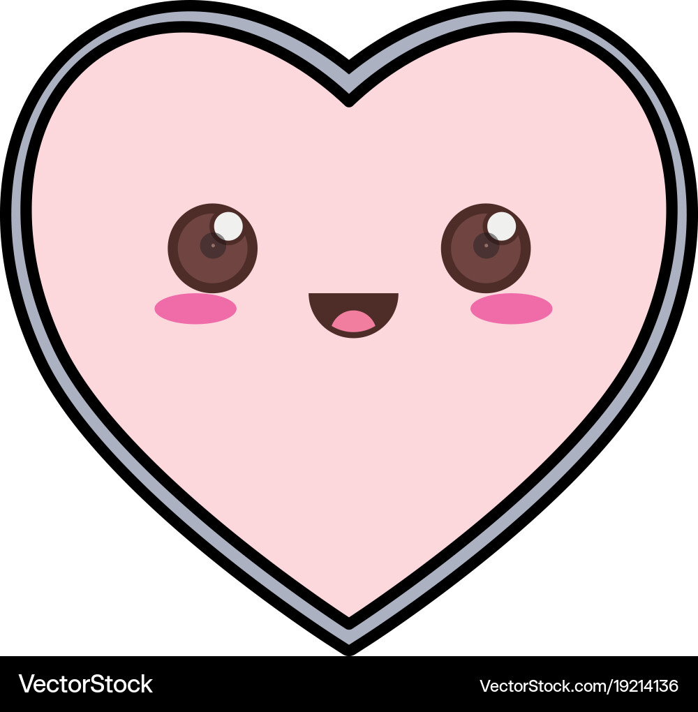 Kawaii heart Vector Image
