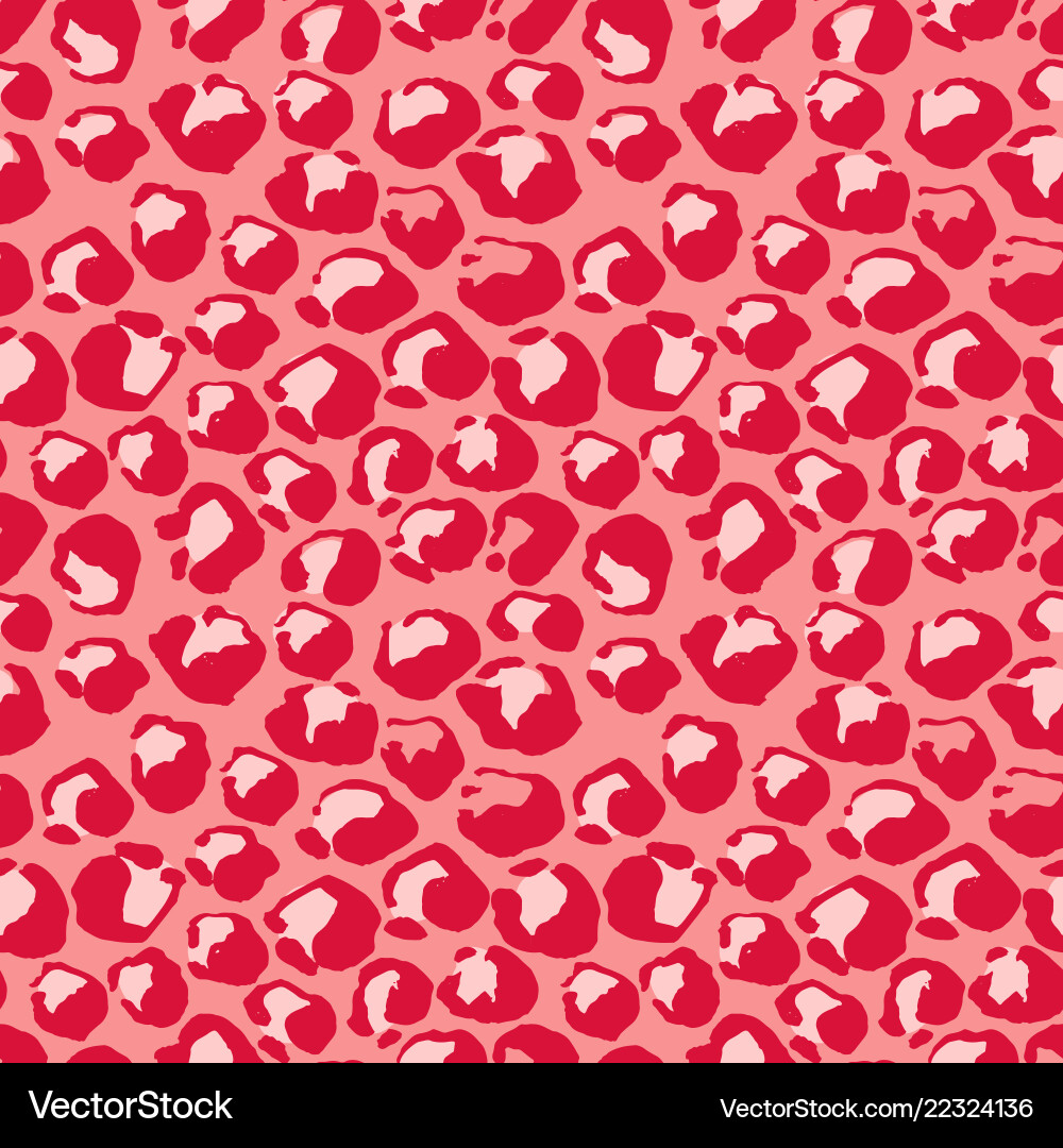 Leopard print seamless pattern vector image