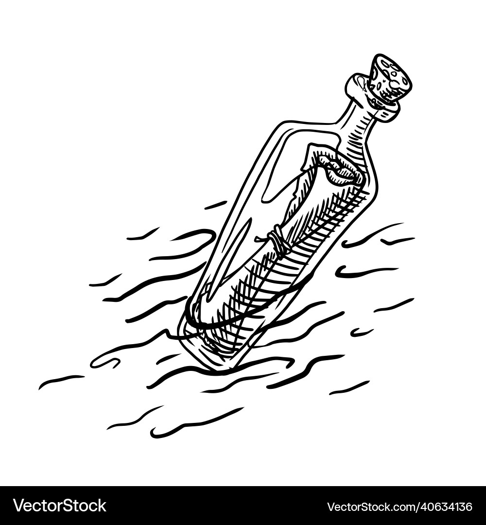 Message in a Bottle Vector Image