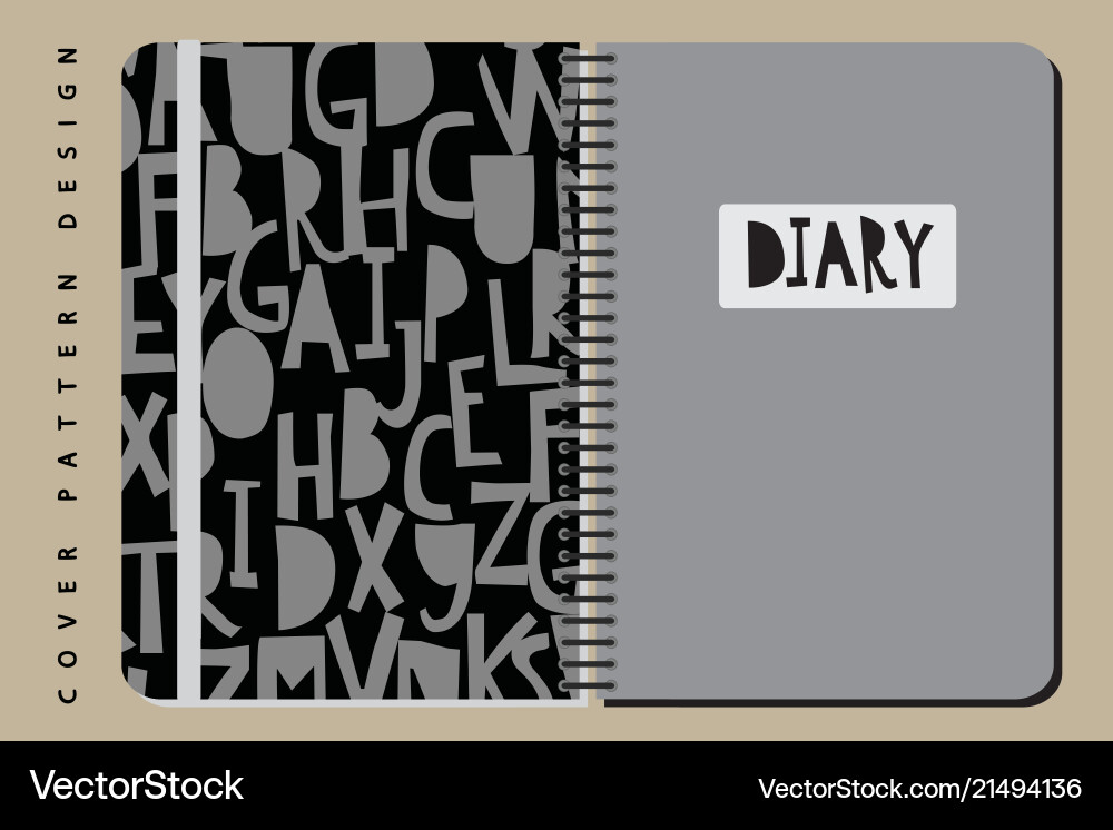 Notebook and diary cover design for print Notebook and diary cover design for print vector image