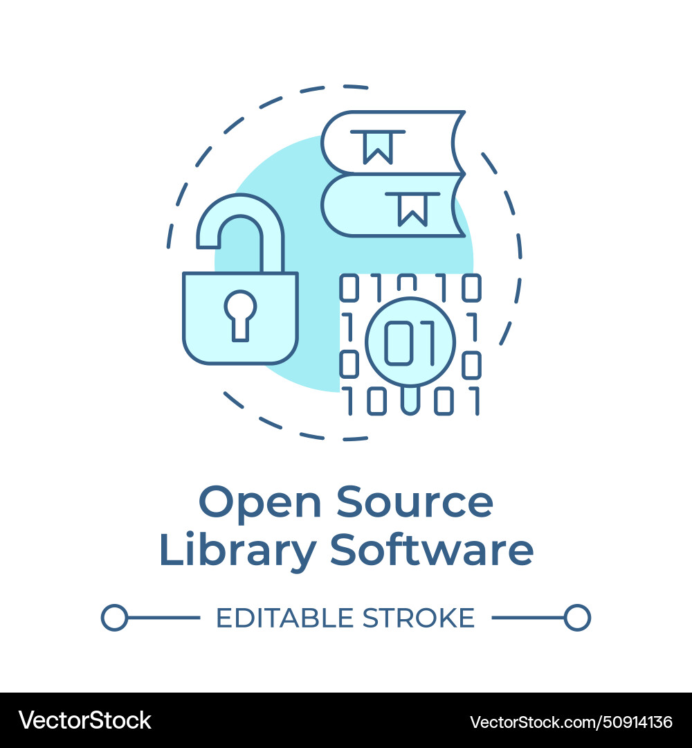 Open source library software soft blue concept Open source library software soft blue concept vector image