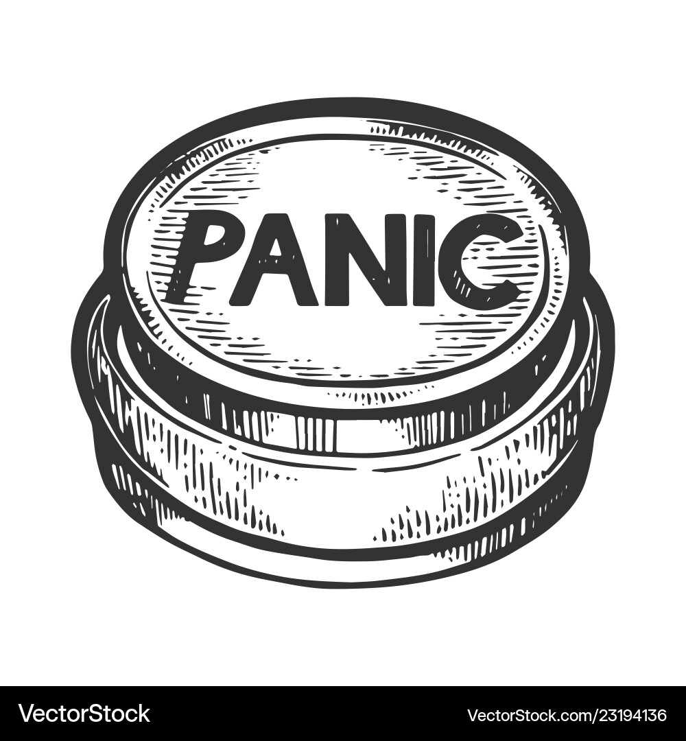 Panic Button Scratch Board vector image