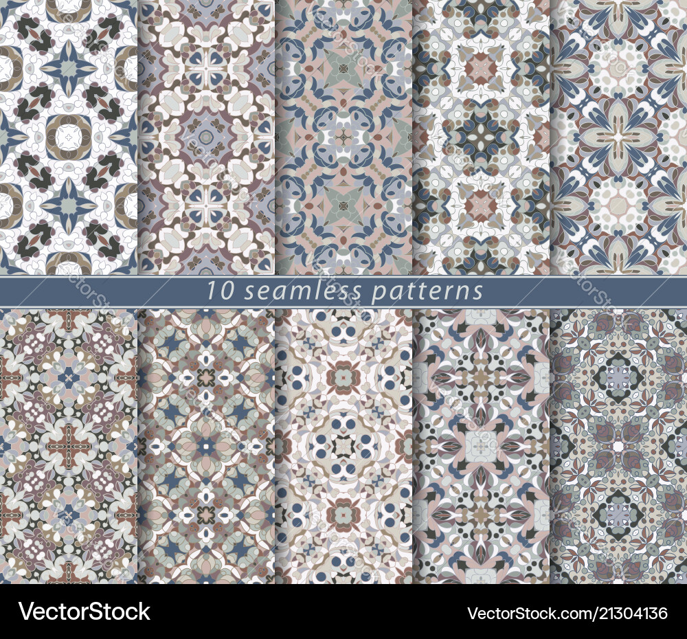 Seamless Abstract Pattern Collection vector image