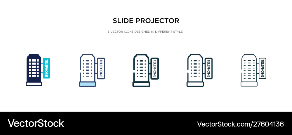 Slide projector icon in different style two Slide projector icon in different style two vector image