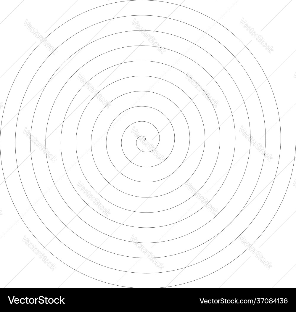 Spiral swirl twirl volute helix shape element Vector Image
