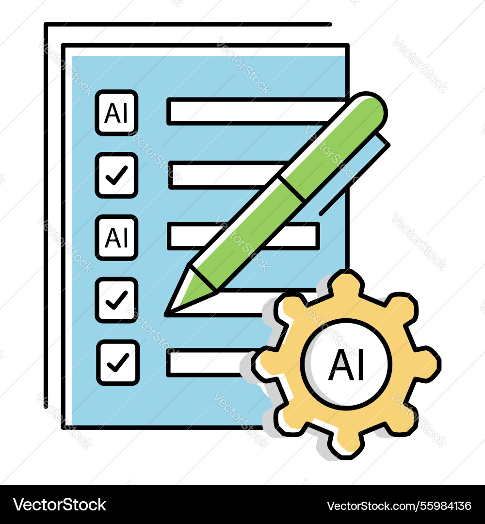 To-do list and ai checklist icon design To-do list and ai checklist icon design vector image